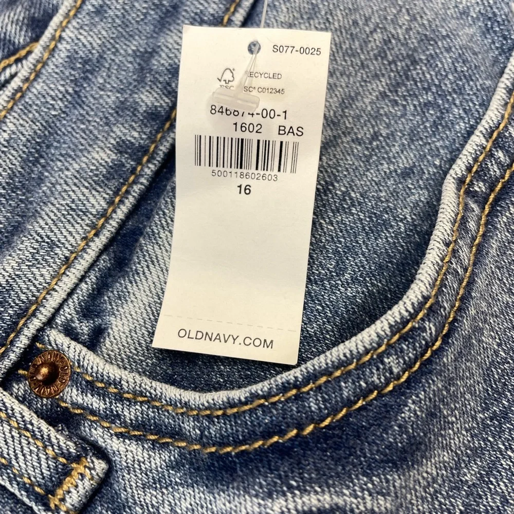 *NWT* Old Navy High-Rise OG Loose Jeans Medium Wash Size 16R - Picture 4 of 6